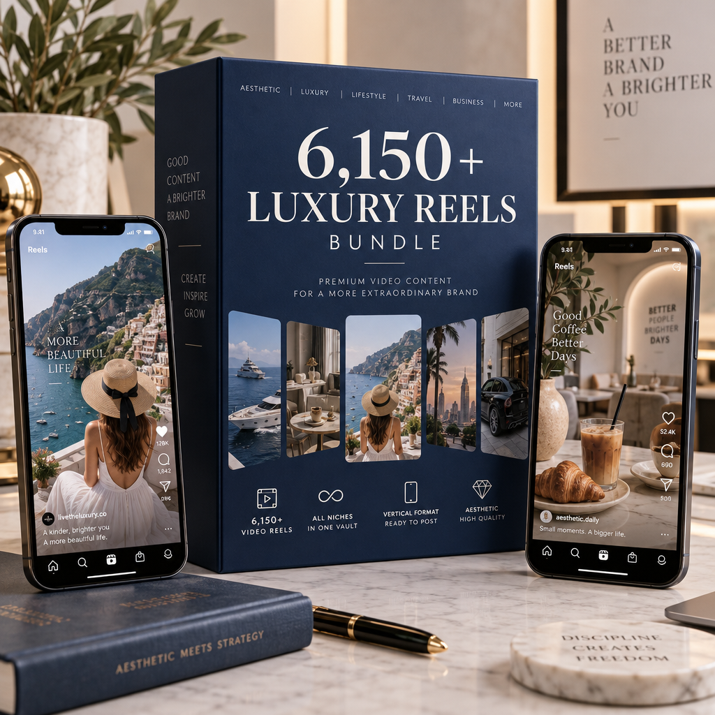 6,150+ Luxury and Aesthetic Video Reels Bundle
