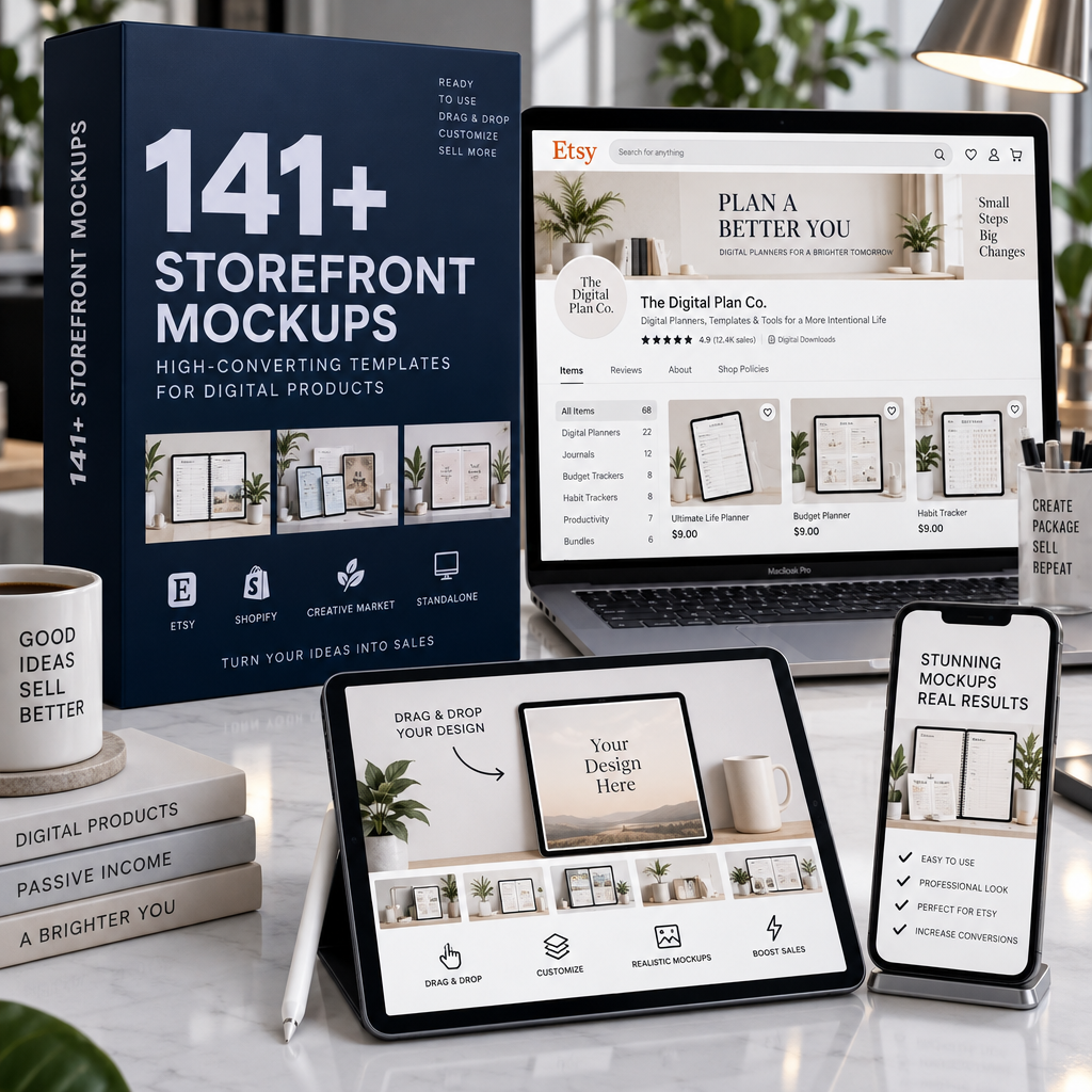 141 Storefront Mockup Templates