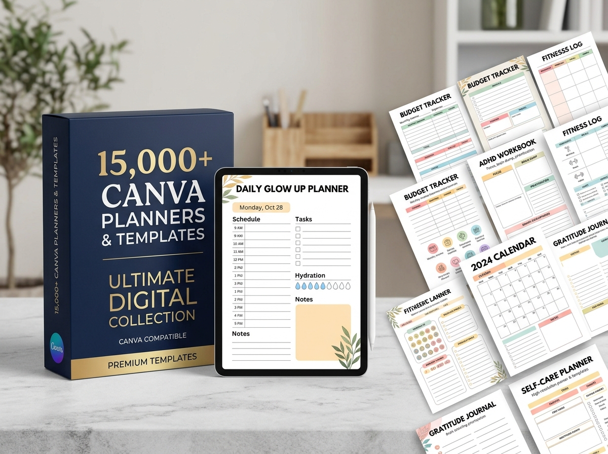 15,000+ Canva Planners and Templates Collection