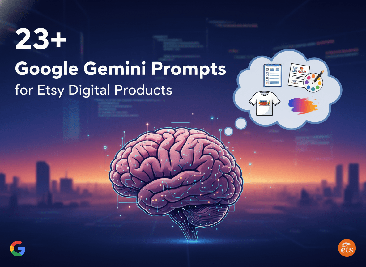 23+ Google Gemini prompts for Etsy digital products