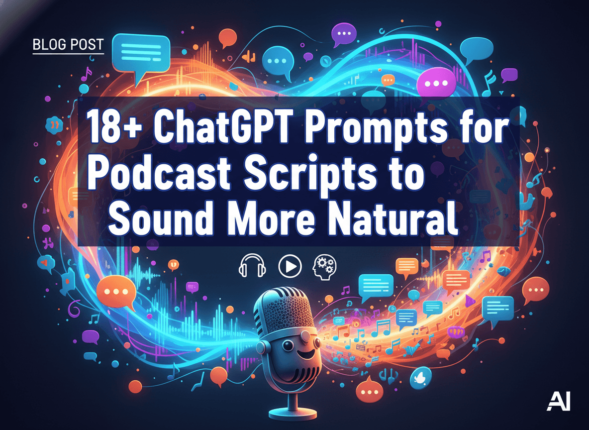 18+ ChatGPT Prompts for Podcast Scripts to sound more natural