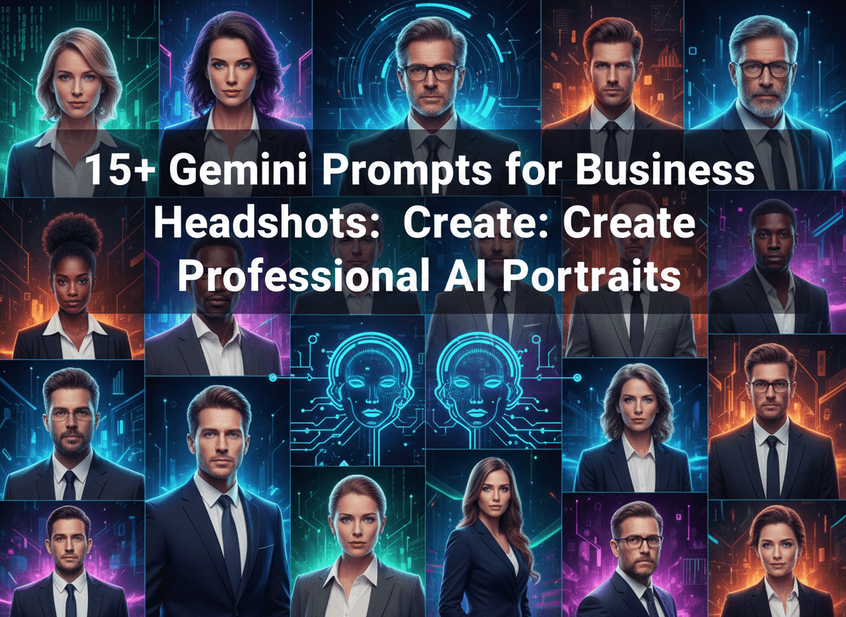 15+ Gemini Prompts for Business Headshots: Create Professional AI Portraits
