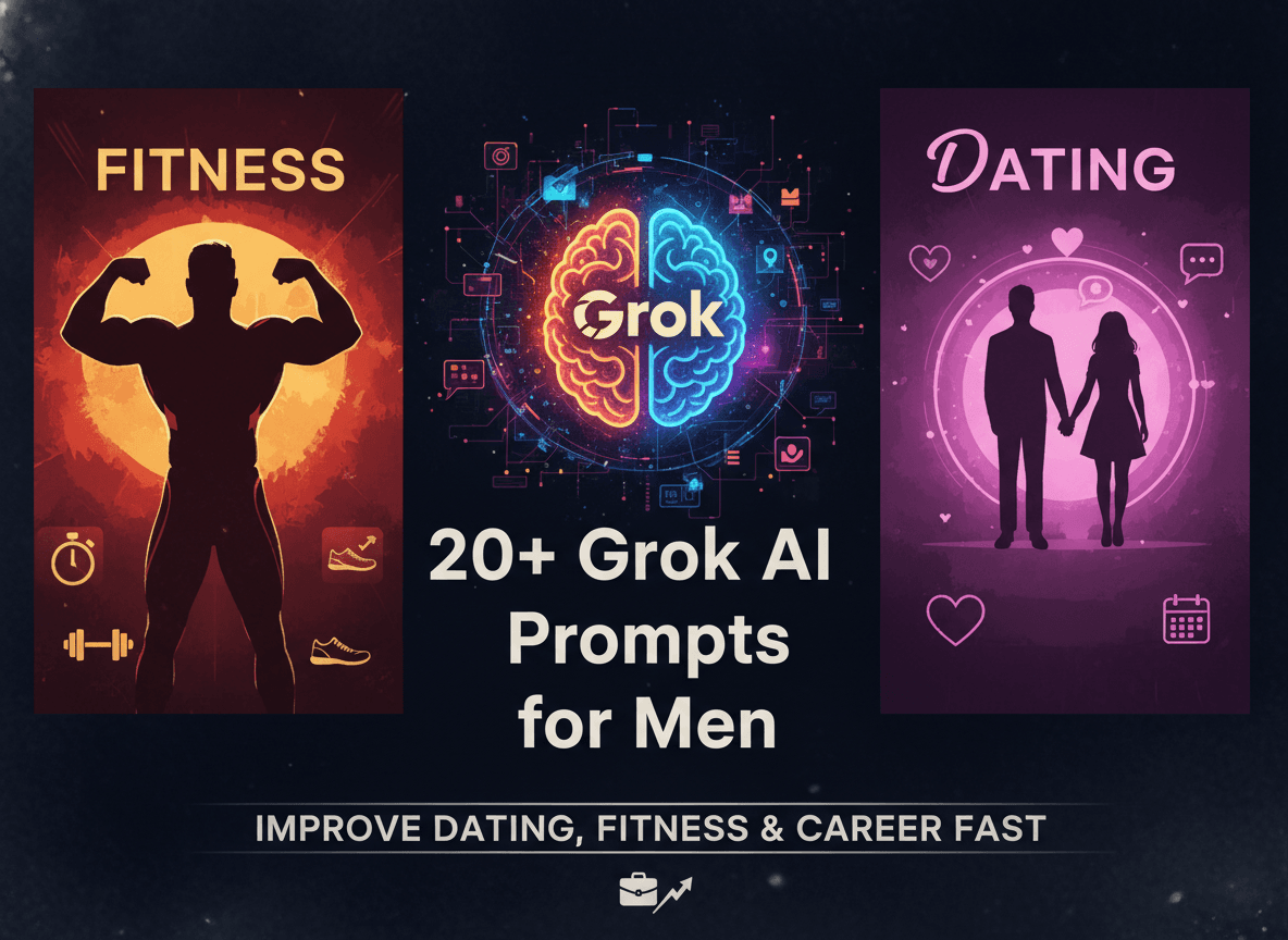 20+ Grok AI Prompts for Men: Improve Dating, Fitness & Career Fast