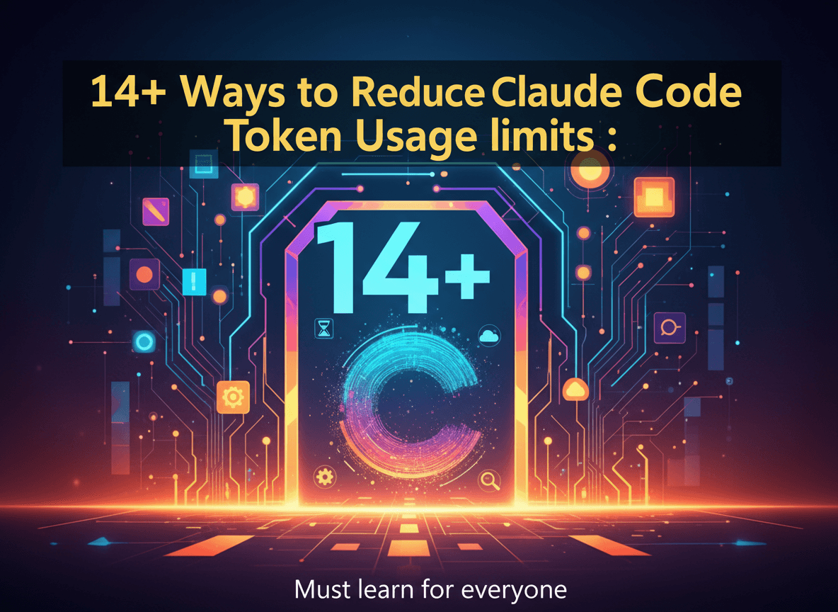 14+ Ways to Reduce Claude Code Token Usage limits : Must learn for everyone