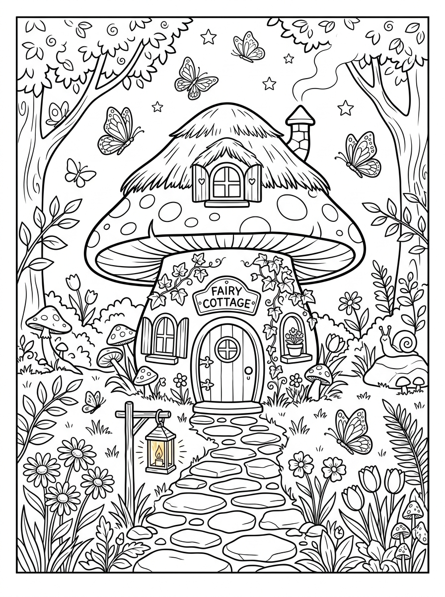 Whimsical Forest Fairy Cottage